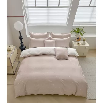   Arabella bézs pöttyös mintás ágyneműhuzat garnitúra 3 részes