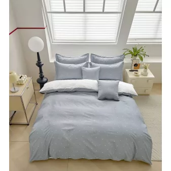   Arabella szürke pöttyös mintás ágyneműhuzat garnitúra 3 részes