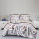 Aria szürke virág mintás ágyneműhuzat garnitúra 3 részes
