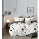 Miranda fekete fehér csillag mintás ágyneműhuzat garnitúra 3 részes