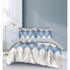 Kiara bézs kék gyémánt mintás ágyneműhuzat garnitúra 3 részes