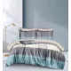 Kiara szürke kék csíkos mintás ágyneműhuzat garnitúra 3 részes