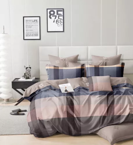 Ravik barna kocka mintás ágyneműhuzat garnitúra 3 részes