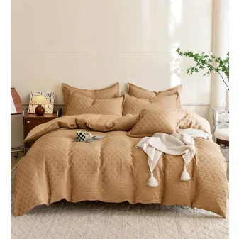   Nareen barna egyszínű kocka minta alapon ágyneműhuzat garnitúra 3 részes