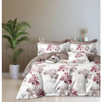   Selyra barna fehér virág mintás ágyneműhuzat garnitúra 3 részes