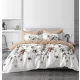 Selyra fehér bézs virág mintás ágyneműhuzat garnitúra 3 részes