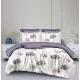 Elisa bézs lila virág mintás ágyneműhuzat garnitúra 3 részes