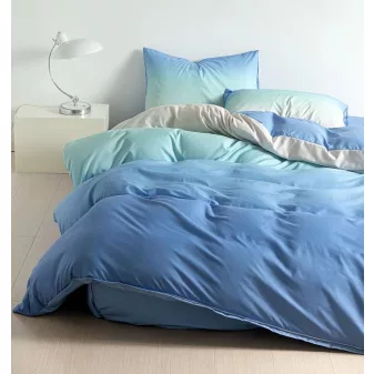 Karla kék türkiz ombre ágyneműhuzat garnitúra 3 részes