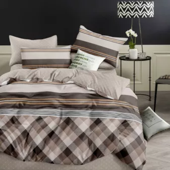   Orion barna geometrikus mintás ágyneműhuzat garnitúra 3 részes