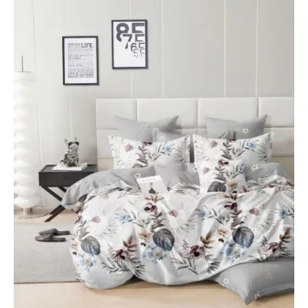   Liora fehér alapon virág mintás ágyneműhuzat garnitúra 3 részes