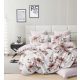 Liora pink fehér virág mintás ágyneműhuzat garnitúra 7 részes