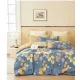 Palma kék alapon sárga levél mintás ágyneműhuzat garnitúra 3 részes