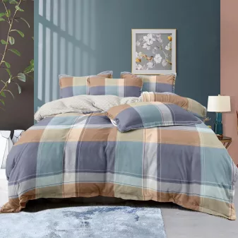   Selene kék zöld csíkos mintás ágyneműhuzat garnitúra 3 részes