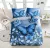 Velina kék pillangó mintás ágyneműhuzat garnitúra 3 részes