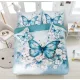 Velina türkiz pillangó mintás ágyneműhuzat garnitúra 3 részes