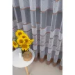 Kész függöny fehér alapon bordás barna csíkos 300x180cm