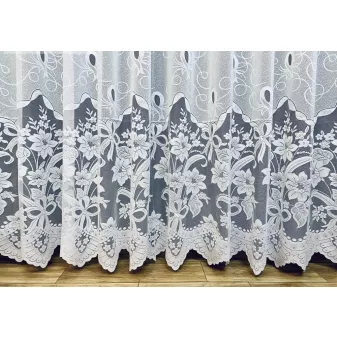 Kész függöny fehér alapon csattos 300x180cm