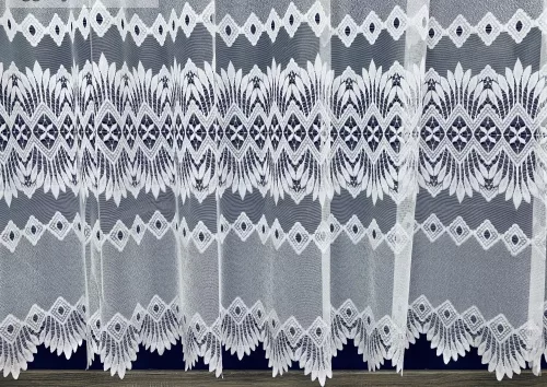Kész függöny fehér alapon csillár 300x180cm