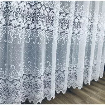 Kész függöny fehér alapon Laila 300x180cm