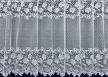 Kész függöny fehér alapon sor rózsa 300x250cm