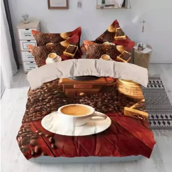   Bliss barna kávé mintás ágyneműhuzat garnitúra 3 részes