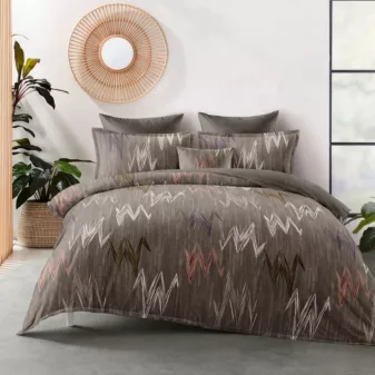   Arlen Flanel barna geometrikus mintás ágyneműhuzat garnitúra 3 részes
