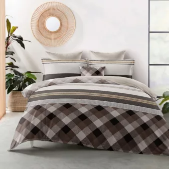   Arlen Flanel fehér barna geometrikus mintás ágyneműhuzat garnitúra 3 részes