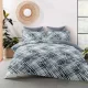 Arlen Flanel kék geometrikus mintás ágyneműhuzat garnitúra 7 részes