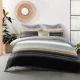 Arlen Flanel szürke fekete geometrikus mintás ágyneműhuzat garnitúra 7 részes