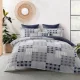 Arlen Flanel szürke kék geometrikus mintás ágyneműhuzat garnitúra 7 részes