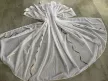 Kész luxus függöny fehér alapon arany barna karikás hullámos 300x150cm