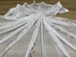 Kész luxus függöny fehér alapon arany barna karikás hullámos 300x260cm