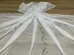 Kész luxus függöny fehér alapon zöld karikás hullámos 300x180cm