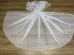 Kész luxus függöny fehér alapon zöld karikás hullámos 300x260cm
