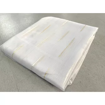 Kész luxus függöny fehér alapon arany pálcás 300x150cm