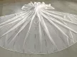 Kész luxus függöny fehér alapon arany barna pálcás 300x260cm