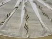 Kész luxus függöny fehér alapon Elena barna 300x260cm