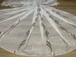 Kész luxus függöny fehér alapon Elena barna 300x260cm