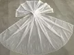 Kész luxus függöny fehér alapon ezüst pálcás 300x260cm