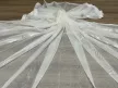 Kész luxus függöny krém alapon ezüst Elena 300x260cm