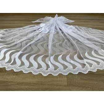 Kész függöny fehér alapon S hullámos 300x155cm