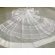 Kész függöny fehér alapon Jacquard 14 fehér csíkos 200x250cm
