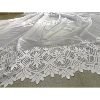 Kész függöny fehér alapon Jacquard 15 leveles 300x250cm