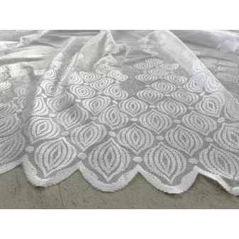   Kész függöny fehér alapon Jacquard 05 fehér szemes 300x180cm
