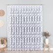 Kész függöny fehér alapon fehér sűrűlevél 300x180cm