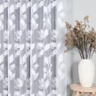 Kész függöny fehér alapon fehér sűrűlevél 300x250cm