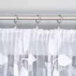 Kész függöny fehér alapon fehér sűrűlevél 400x250cm