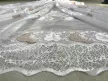 Kész függöny fehér alapon barna fehér szőlőleveles 300x250cm
