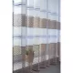 Kész függöny fehér alapon barna lyukacsos csíkos 300x250cm
