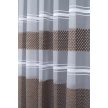 Kész függöny fehér alapon barna lyukacsos csíkos 300x180cm
